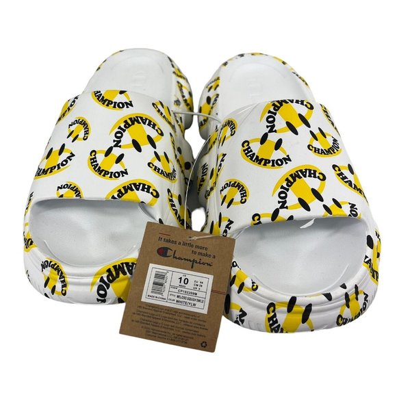 NEW Champion Meloso Squish Smile Rap Hip Hop Streetwear Slides Sandals Men 10 - Picture 4 of 16